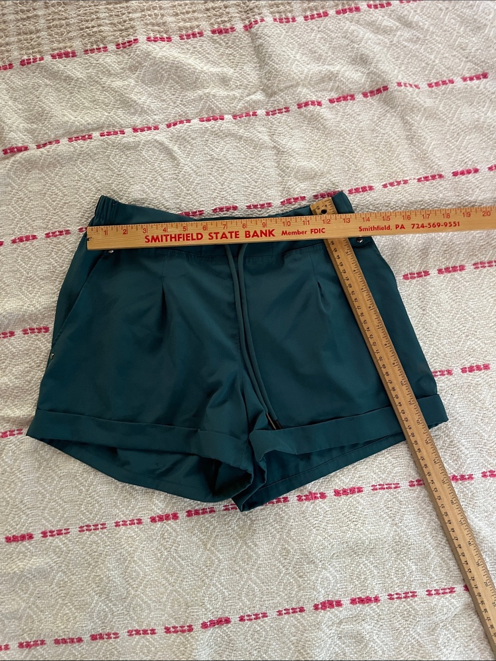 Mondetta Outdoor Project Women’s Teal Drawstring Casual hiking Shorts - Picture 2 of 5